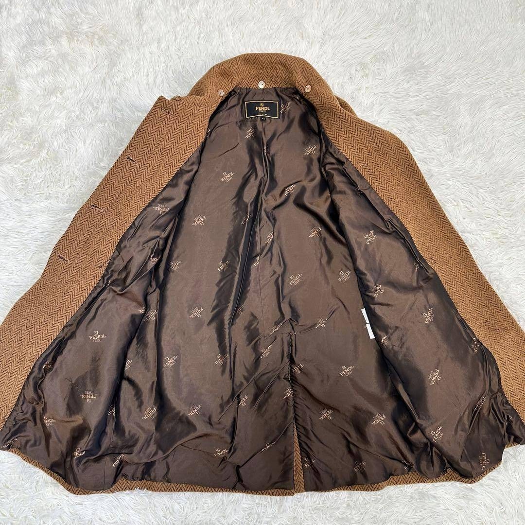 FENDI - フェンディ ロングコート フォックスファー アルパカ モヘヤ