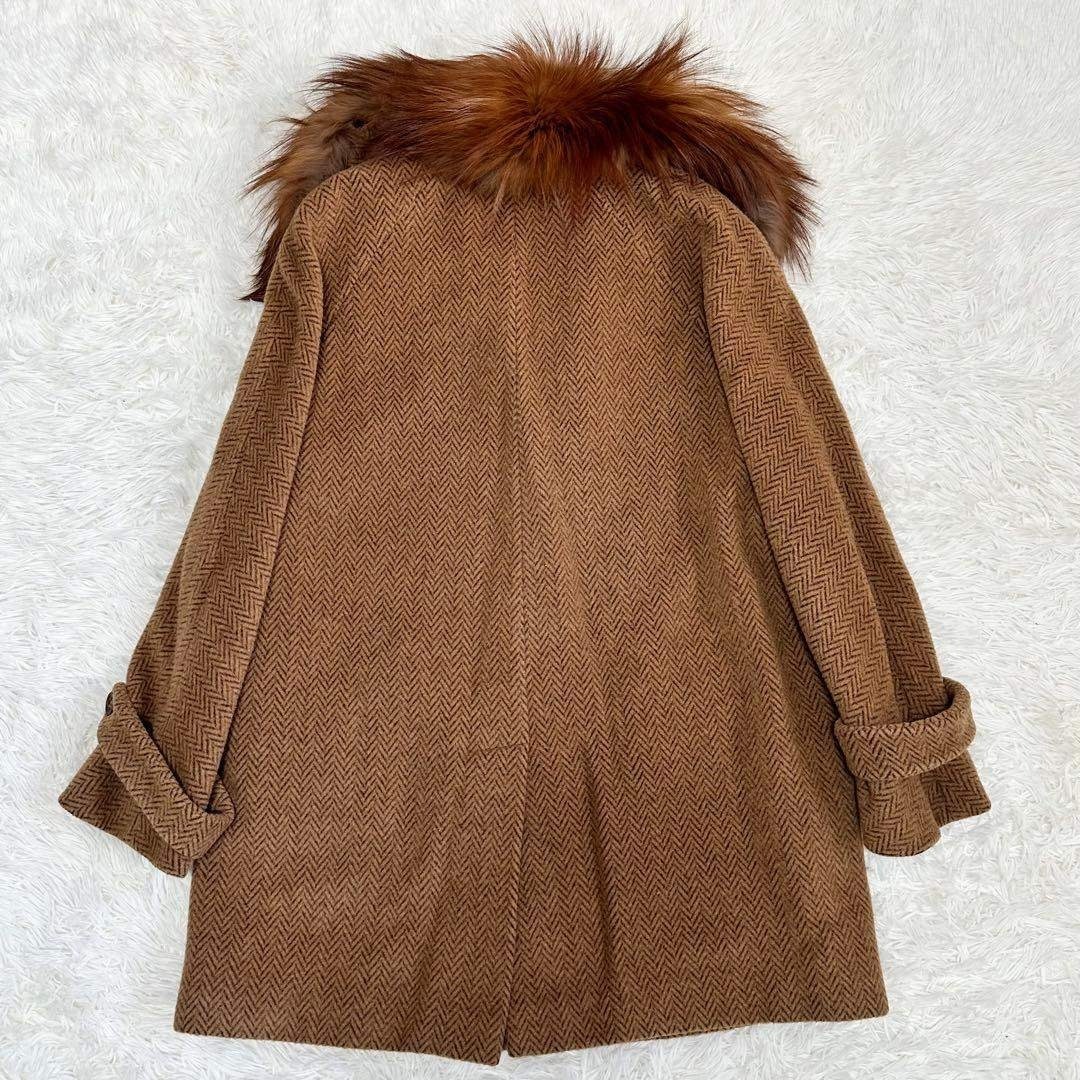 FENDI - フェンディ ロングコート フォックスファー アルパカ モヘヤ