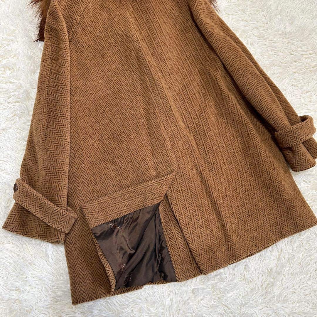 FENDI - フェンディ ロングコート フォックスファー アルパカ モヘヤ
