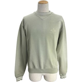 PRADA - プラダ PRADA ダメージ加工スウェットシャツ UJL69B グリーン