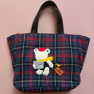 familiar - 【タグなし・未使用】 ファミリア 青チェックトートバッグ