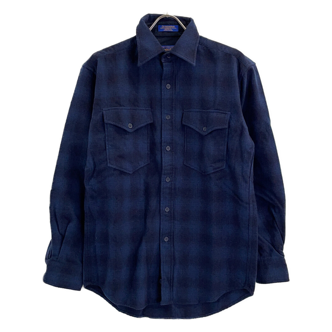PENDLETON - ペンドルトン 90s~ OUTDOORS MAN ﾈｲﾋﾞｰ ﾊﾞｰｼﾞﾝｳｰﾙ100