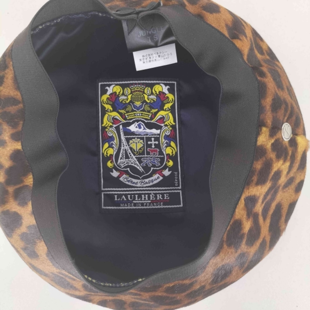 LAULHERE(ローレール) フランス製 ハラコ レオパード柄 ベレー帽 帽子