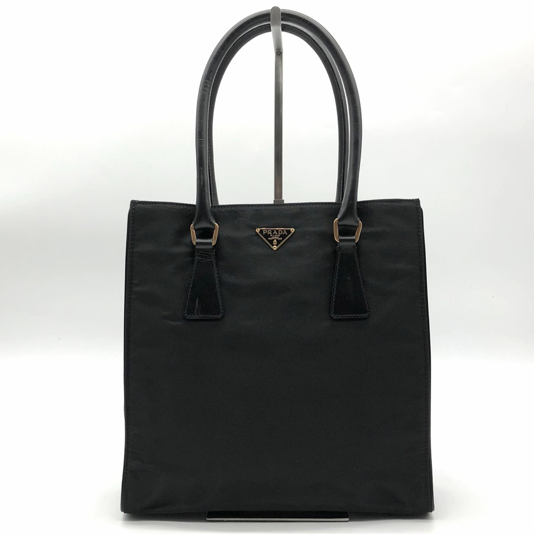 PRADA - ✨美品✨プラダ トートバッグ 三角ロゴプレート ゴールド金具