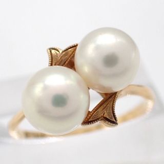 MIKIMOTO - ミキモト ブローチ パール 真珠 5.6-7.8mm フラワー リーフ