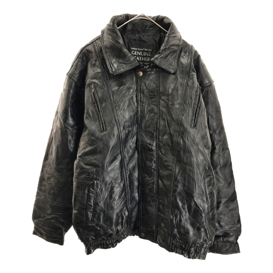 Navarre Leather Company パッチワーク レザージャケット ブラック