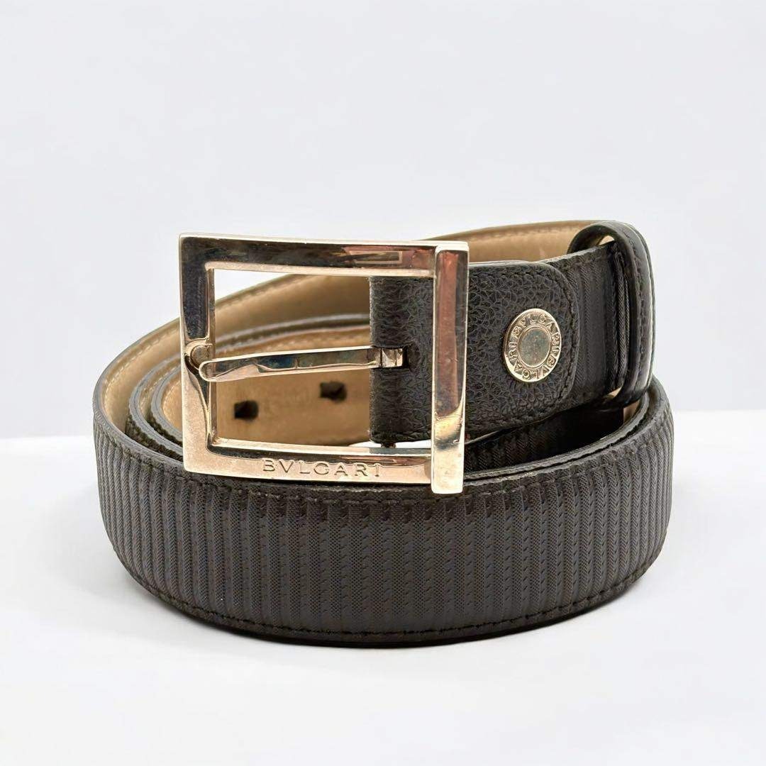 BVLGARI - BVLGARI ブルガリ ベルト レザー ブラック メンズ ビジネス