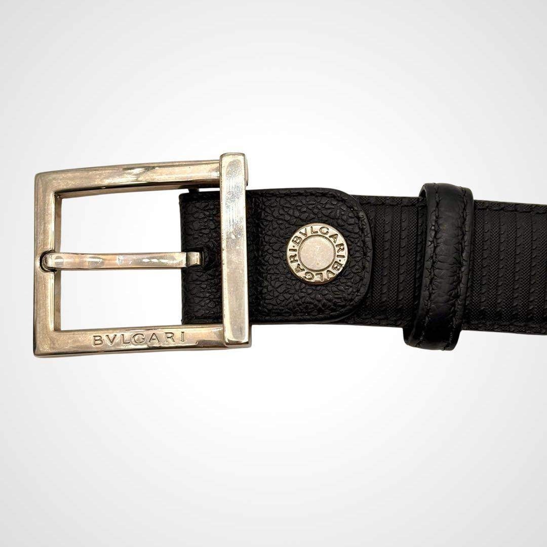 BVLGARI - BVLGARI ブルガリ ベルト レザー ブラック メンズ ビジネス
