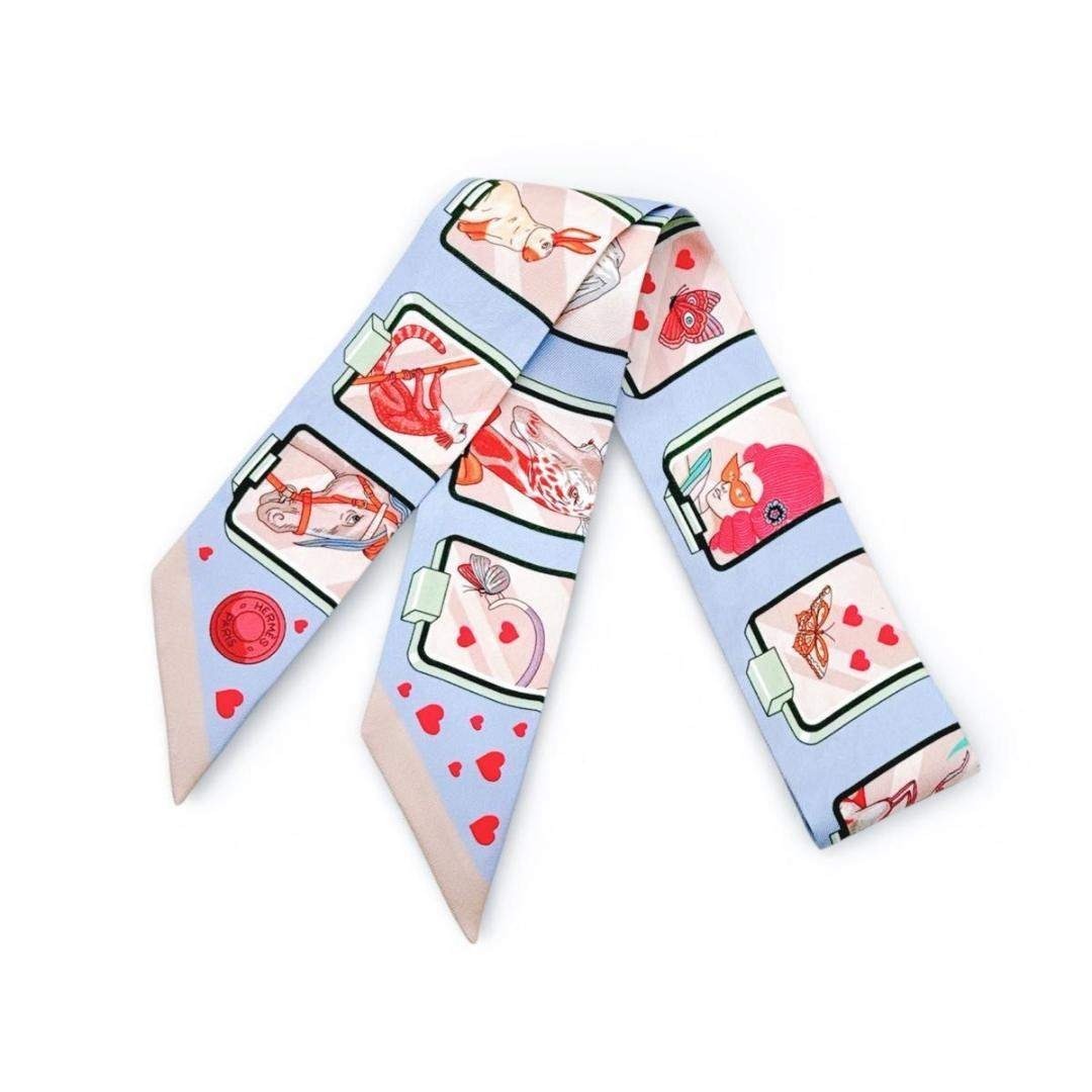 HERMES - 【訳あり】エルメス ツイリー STORY ストーリー マルチカラー