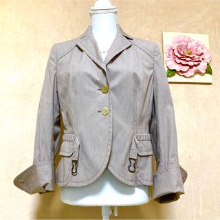 épine - epine エピヌ プリーツフリルジャケット グレーの通販 by Ci