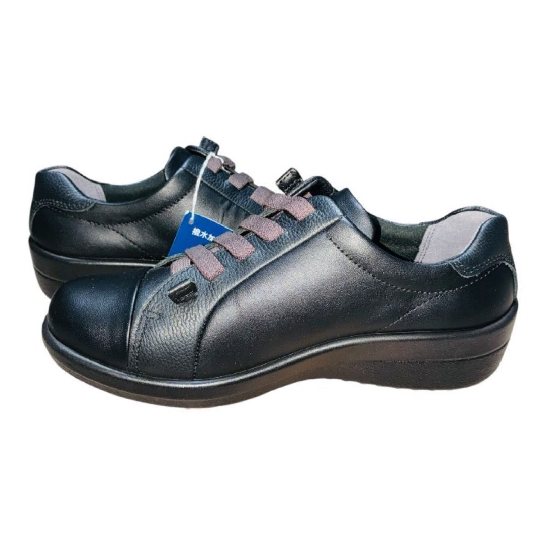 ACHILLES SORBO - アキレス・ソルボ/ゴム紐仕様レザーシューズ/22.5/4E