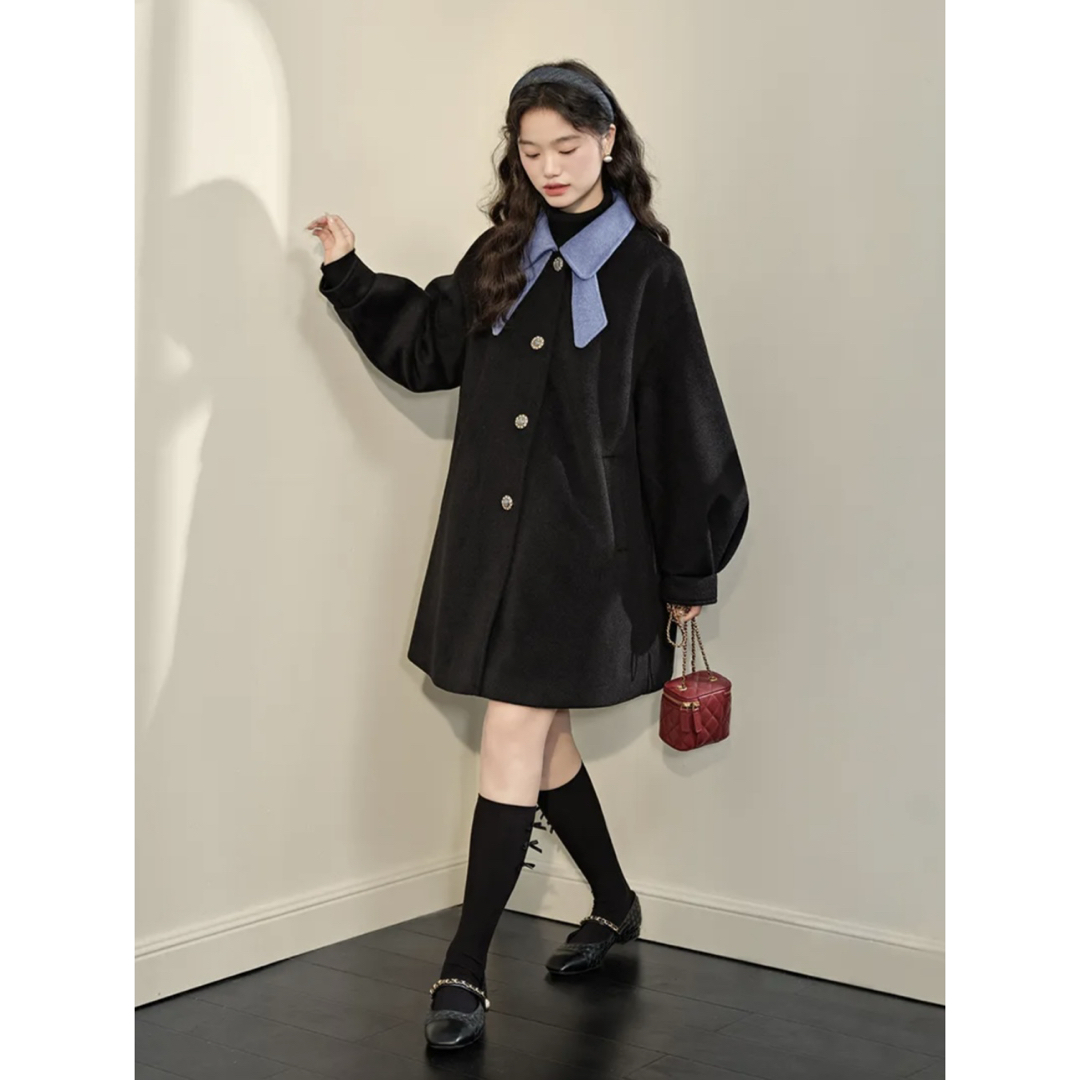 残り2点】リボンカラーコート Sサイズ シンプル 綺麗 イイ女 冬