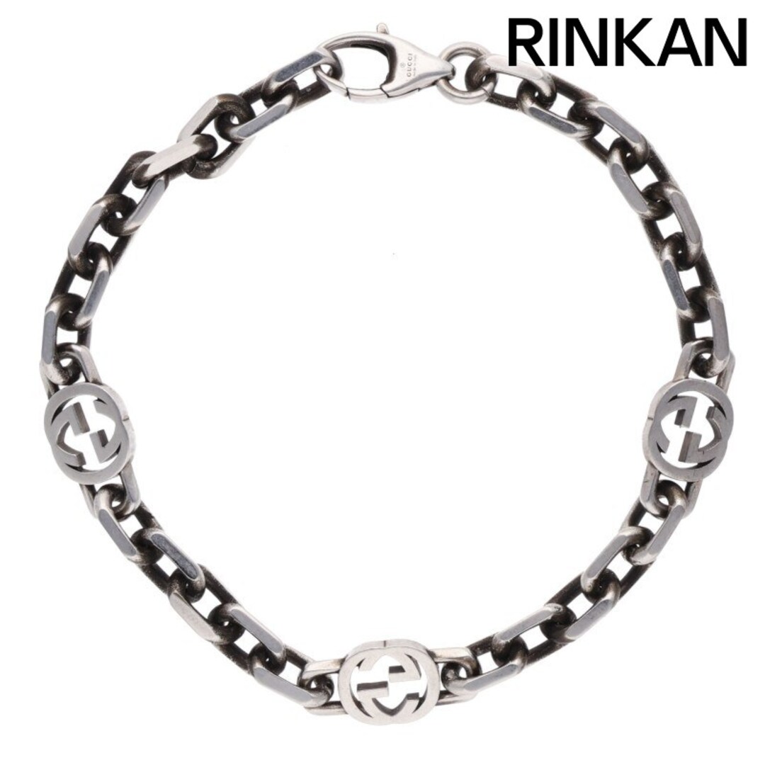 GUCCI - グッチ インターロッキングGシルバーブレスレット メンズ 20の