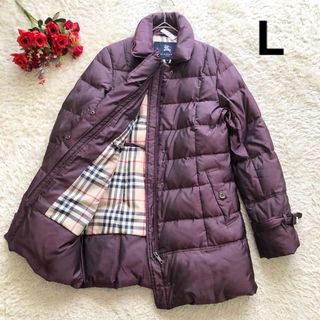 BURBERRY - BURBERRY LONDON リアルファー ノバチェック ダウンコート