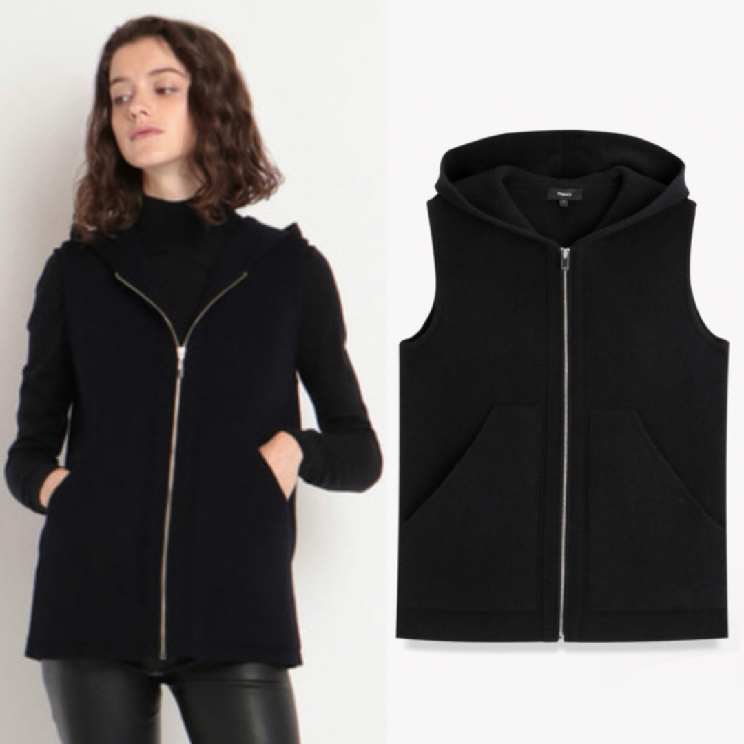 Theory 22AW 完売 LANA CASH ジップアップニットベスト