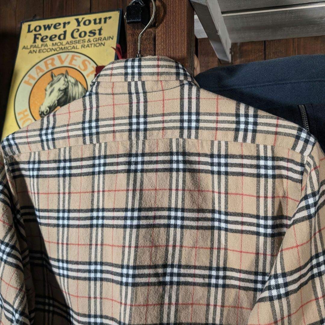 BURBERRY - 90s BURBERRY ノヴァチェック 長袖シャツ ビンテージ 短襟