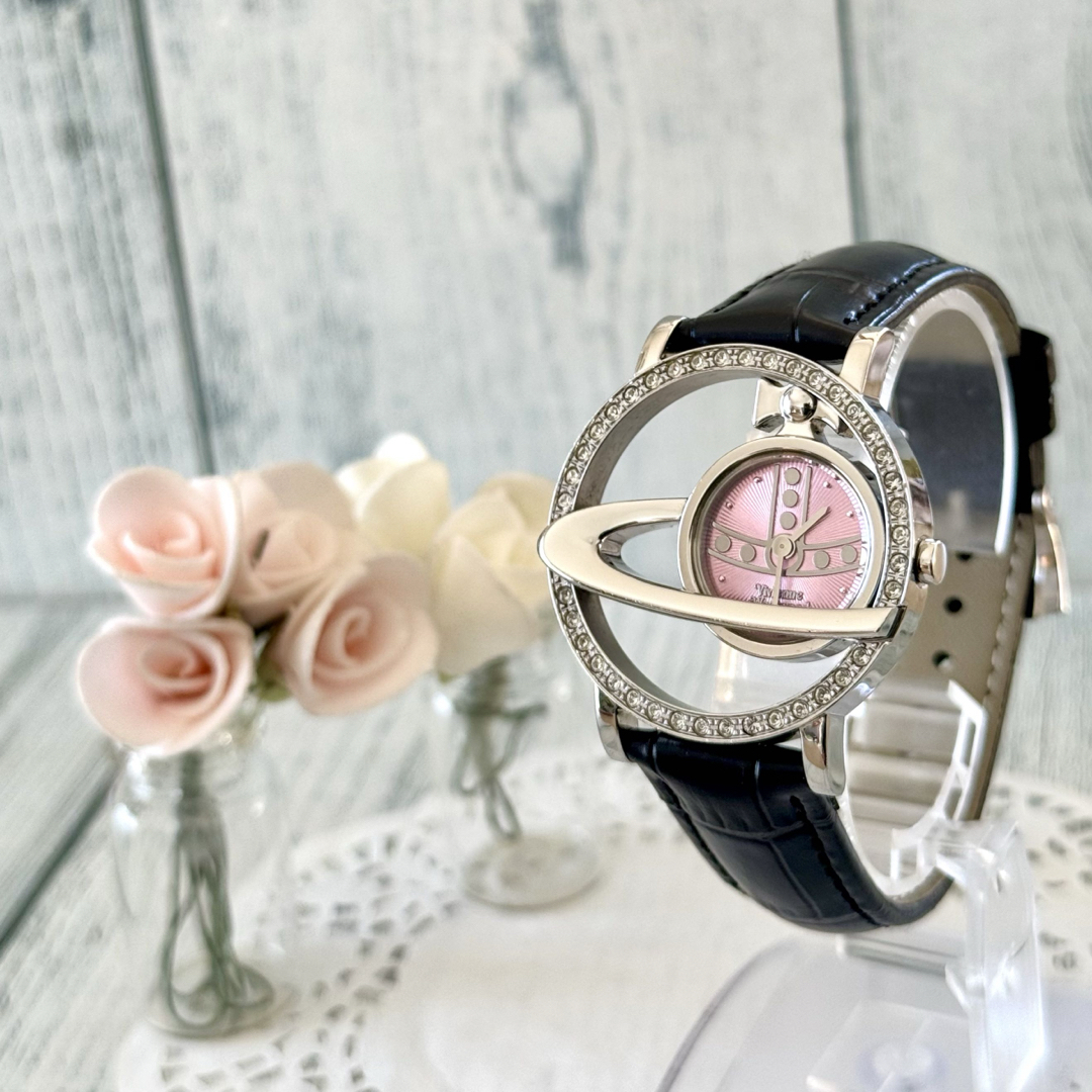 限定】vivienne ヴィヴィアン 腕時計 ピンク調 サークルオーブ