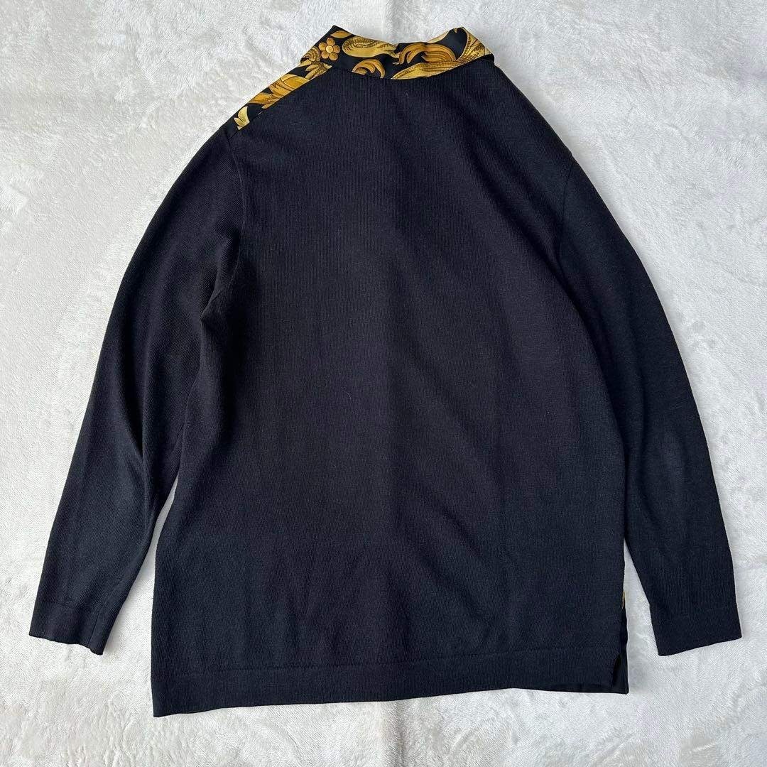 HERMES - vintage HERMES スカーフ柄 バロック カットソー ポロシャツ