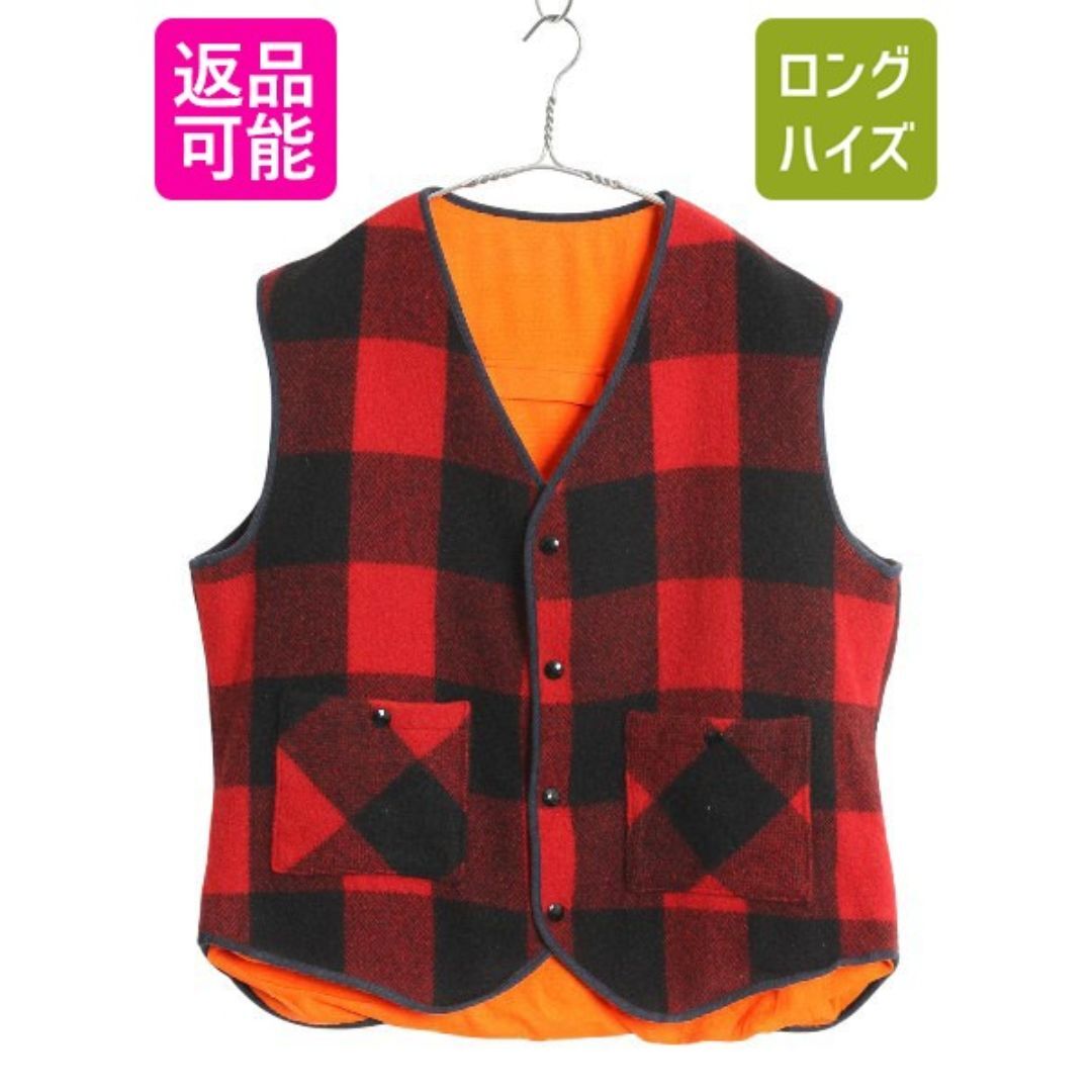 80s Woolrich シャドーチェック オンブレ ウールベスト USA製 Woolrich
