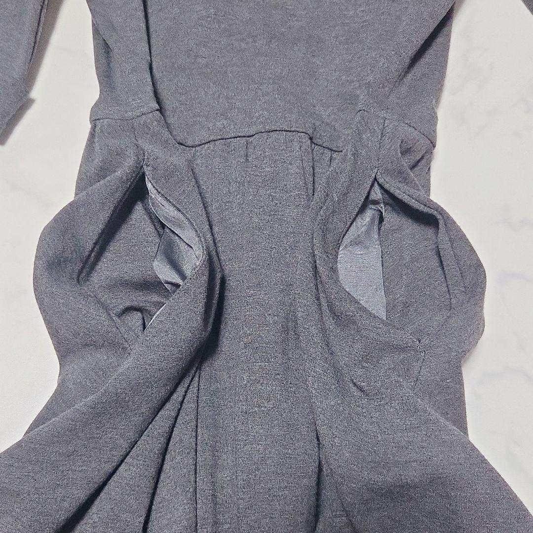 René - 美品✨ルネ Rene 襟付き フレア 5分袖 ワンピース Aライン