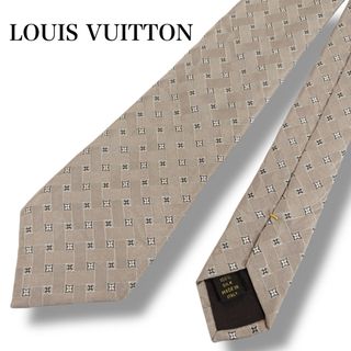 LOUIS VUITTON - 美品 ルイヴィトン ネクタイ ダミエ ロゴ ソリッド