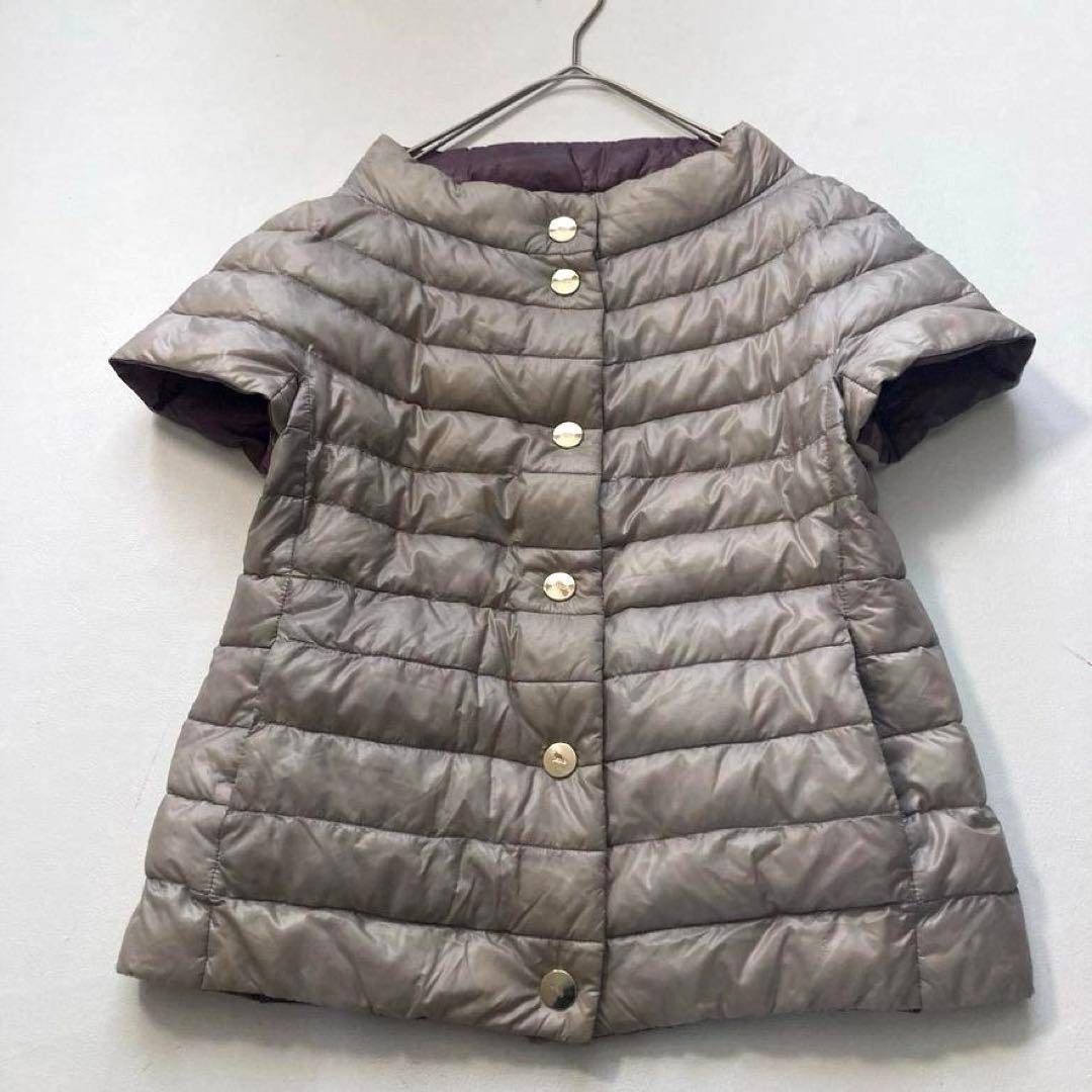 大人気✨2WAY】HERNO リバーシブル 半袖 ダウンジャケット 軽量 42