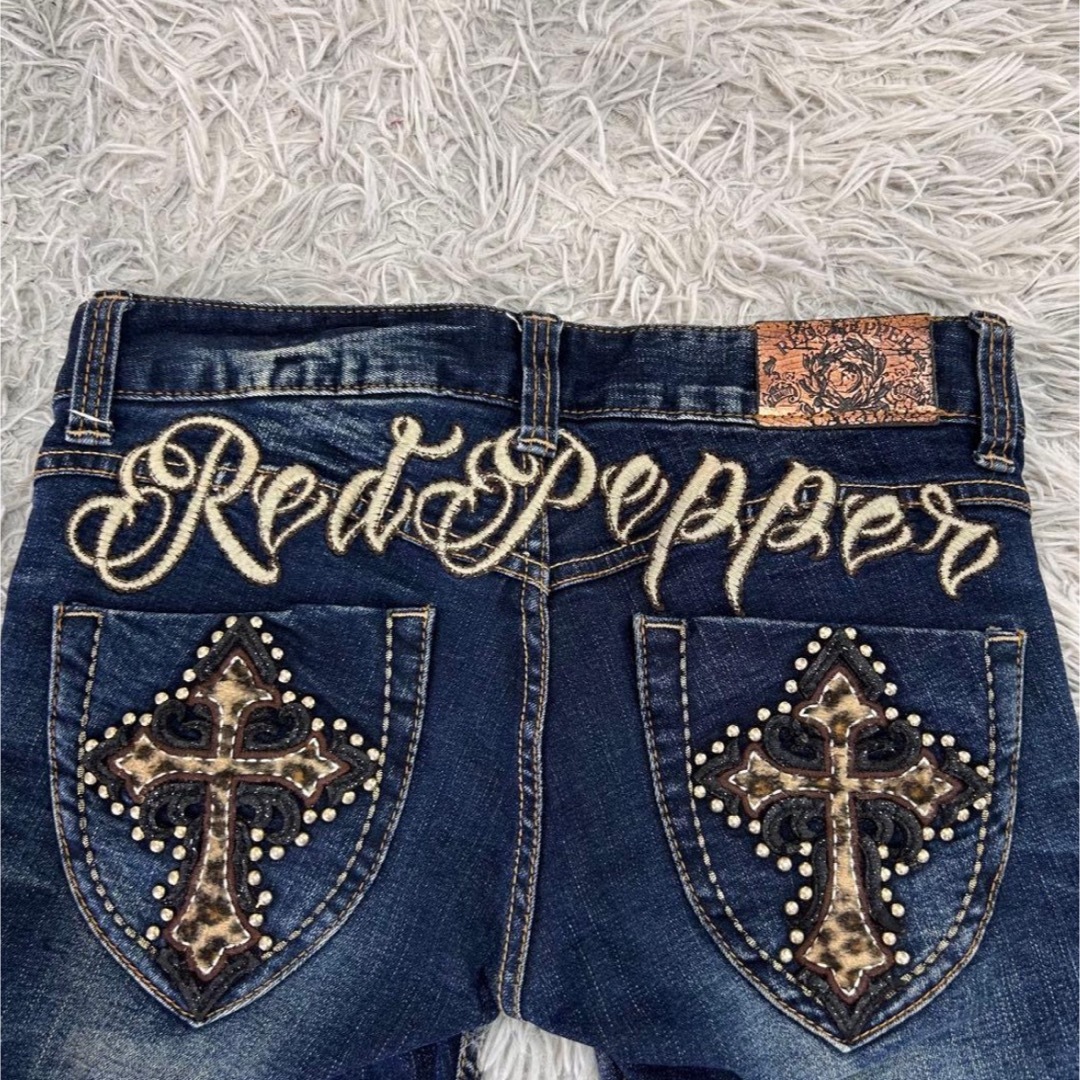 REDPEPPER - 【レッドペッパー】 十字架 ローライズデニム ロゴ刺繍