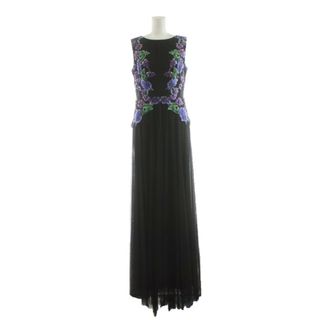 TADASHI SHOJI - Tadashi Shoji タダシショージ 藤色花刺繍ワンピース