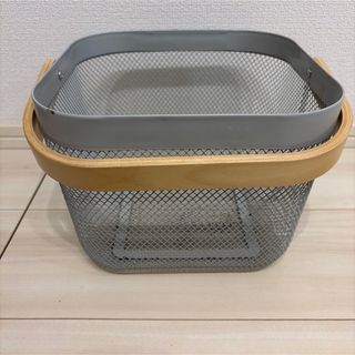 MUJI (無印良品) - 無印良品 重なるラタン長方形バスケット・特大(フタ