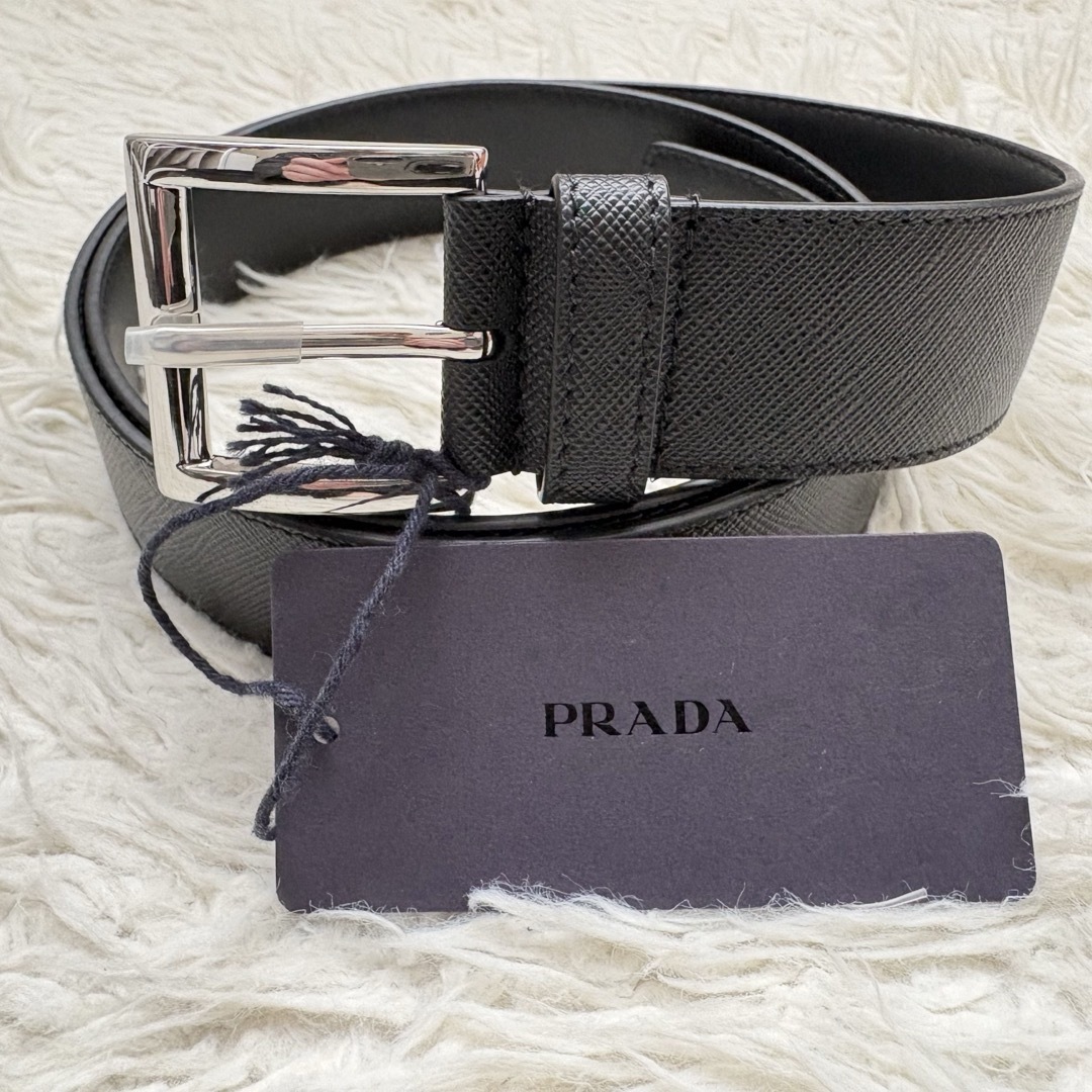 正規品】未使用タグ付き PRADA サフィアーノレザー ベルト サイズ90