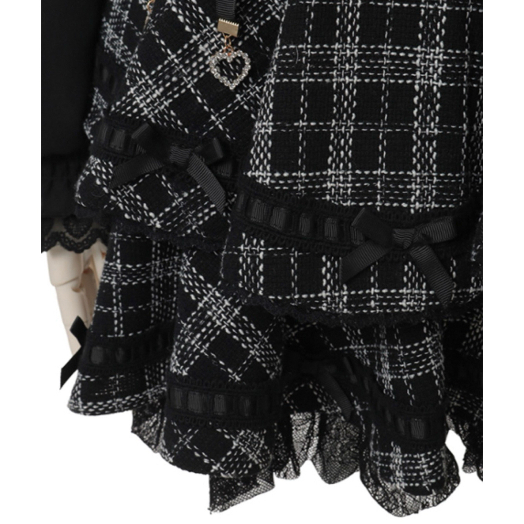 LIZ LISA - 【新品タグ付】リズリサ はしごリボンツイードティアード