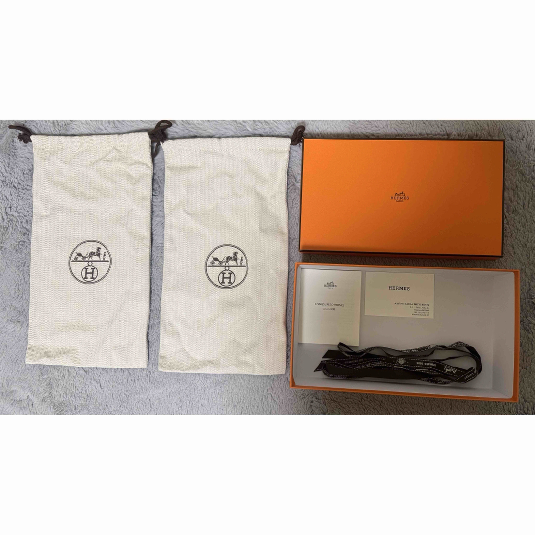 HERMES ギフトボックス 2点セット。リボン2点。保存袋。 HERMES ギフト