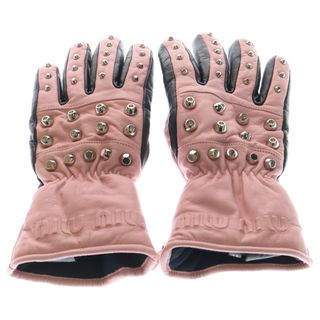 MIU MIU - ミュウミュウ miumiu ムートン グローブ 手袋 ボア ポンポン