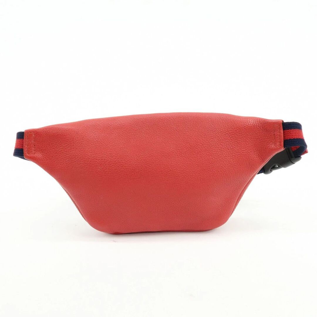 p97【美品】グッチ レザー ロゴプリント シェリーライン ウエスト