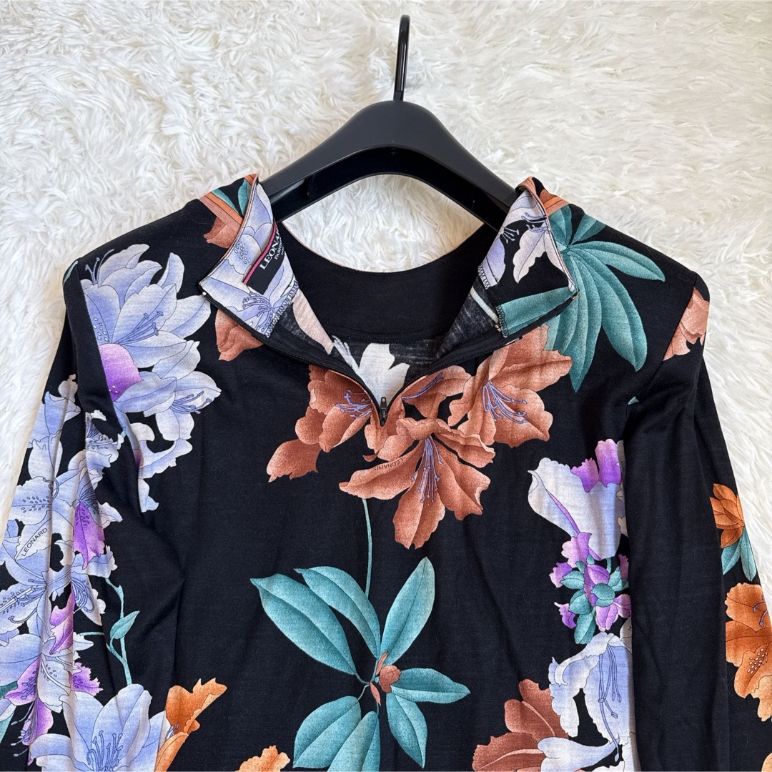 K396 新品未使用 L レオナール タグ付き 花柄 カットソー レディース