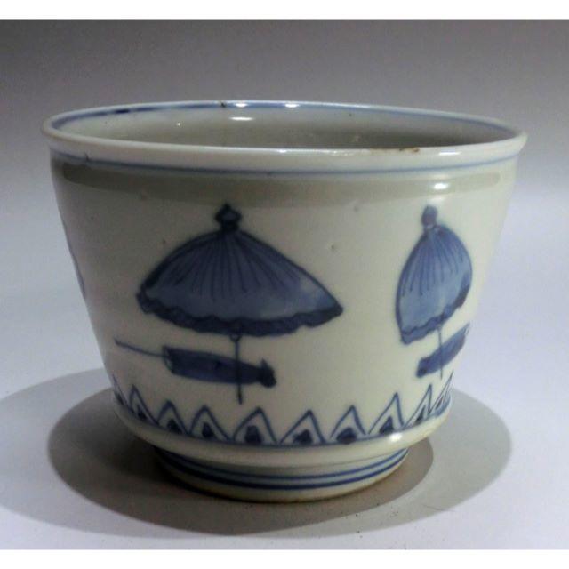 古伊万里染付 鉢 傘之図 使える骨董の通販 by 生活骨董etsu 和風