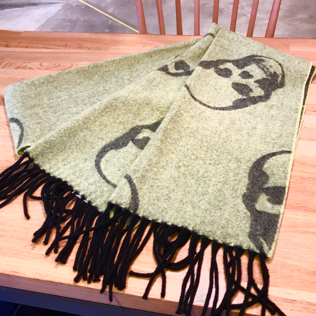 ルシアン ペラフィネ マフラー スカル カシミア リバーシブル