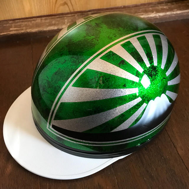 新品 キャンディーグリーンラメ ラップ塗装 富士日章 コルク半