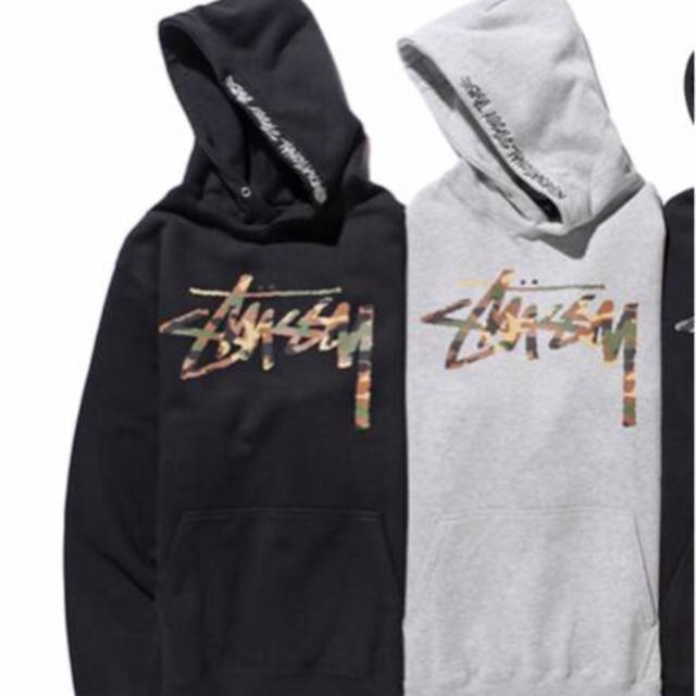 STUSSY - stussy camo stock rim hoodie 迷彩 パーカー カモの通販 by