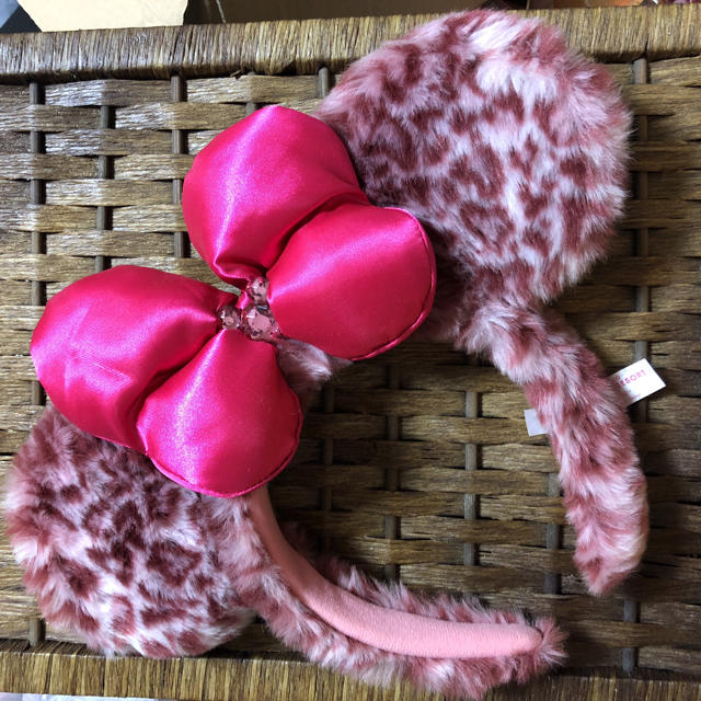 Disney - ディズニーランド カチューシャ レオパード ピンク ヒョウ柄