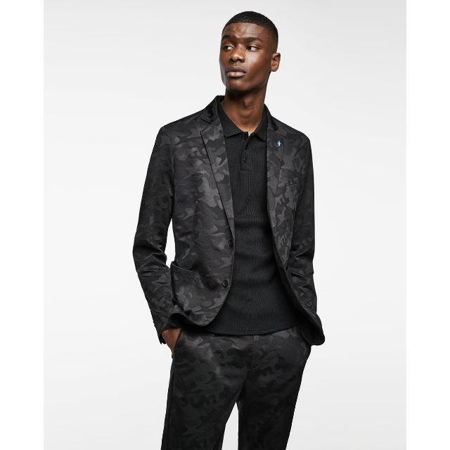 ZARA - 新品ZARAmanカモフラージュ柄ジャガードスーツブレザー44の通販