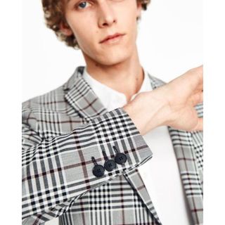 BURBERRY - 新品ZARAmanタータンチェックスタイリッシュスーツ