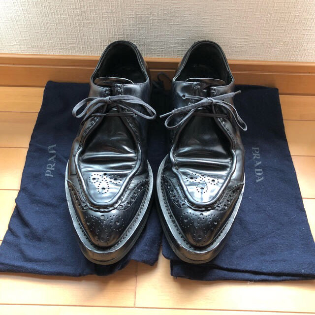 PRADA - prada 13aw シャークソール uk8の通販 by (^^)'s shop｜プラダ