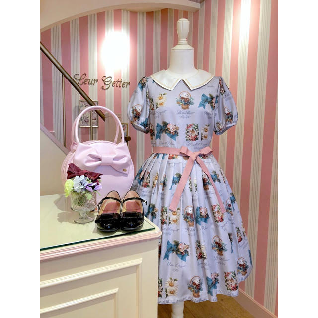 ルルゲッタ Leur Getter フレアフリルコート ピンク Leur Getter