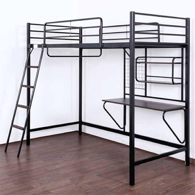 ロフトベッド ニトリ アルルN ブラックの通販 by GIBSON's shop｜ラクマ