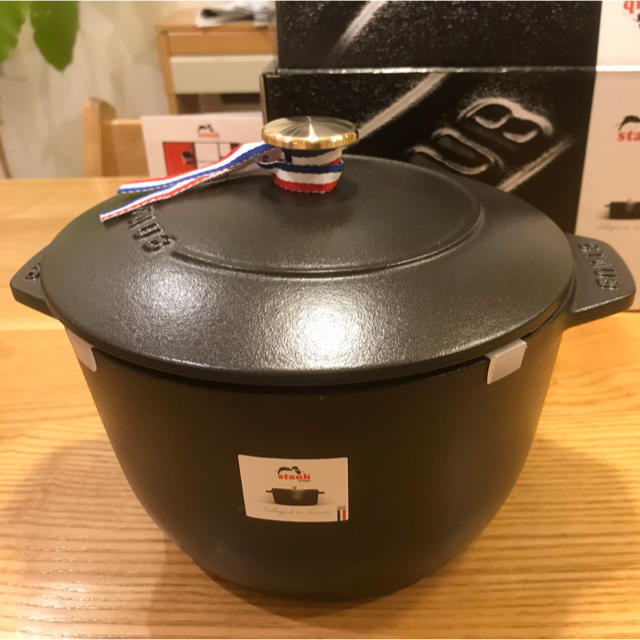 STAUB - 新品ストウブ ファミリーライスココット ブラック 黒 20cm L