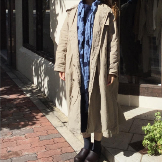 nest Robe - スーピマコットンノーカラートレンチコート ベージュの