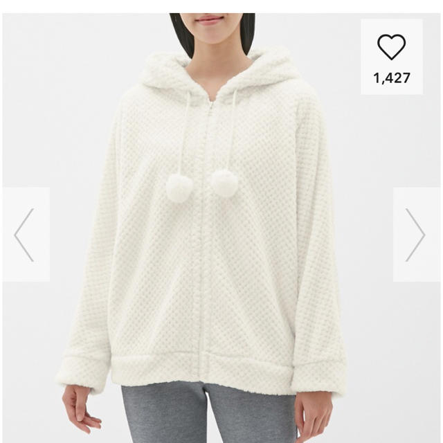 GU - GU マシュマロフィール ラウンジパーカー L ホワイトの通販 by