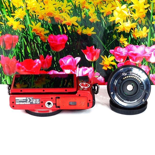 彼方様❤️オシャレなレッド✨❤️ WiFiスマホ✨❤️オリンパスE-PL6