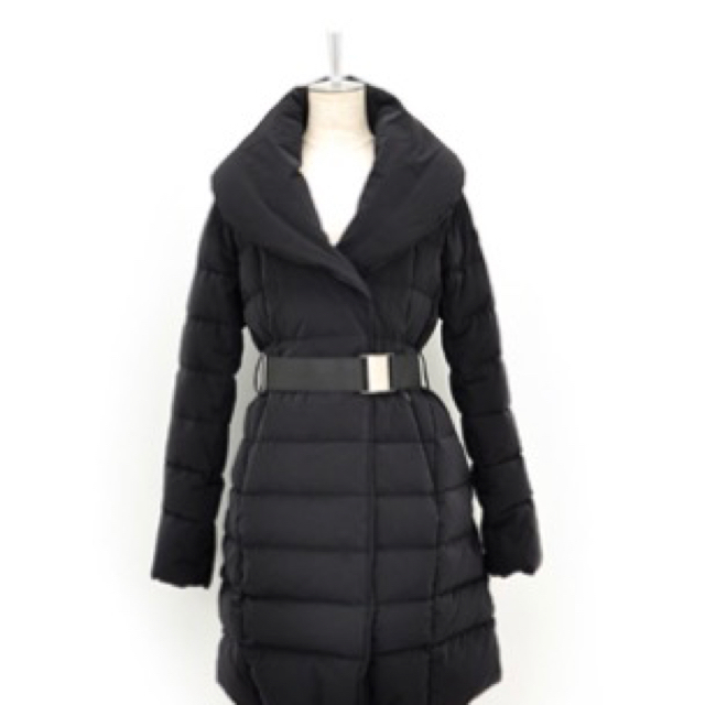 タトラス ダウンコート ブラック ショールカラー